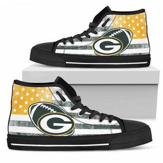 Flag Rugby Green Bay Packers High Top Shoes | Favorety CA