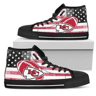 Flag Rugby Kansas City Chiefs High Top Shoes | Favorety CA