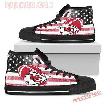 Flag Rugby Kansas City Chiefs High Top Shoes Sport Sneakers | Favorety UK