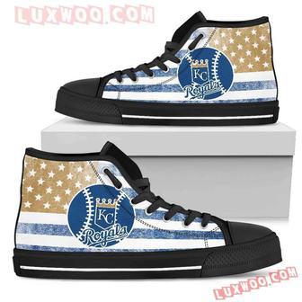 Flag Rugby Kansas City Royals High Top Shoes Sport Sneakers | Favorety UK