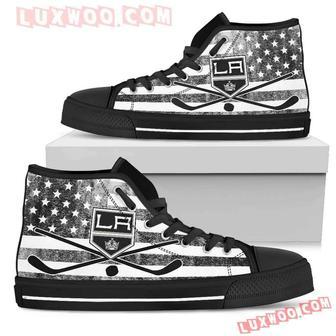 Flag Rugby Los Angeles Kings High Top Shoes Sport Sneakers | Favorety