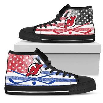 Flag Rugby New Jersey Devils High Top Shoes | Favorety CA