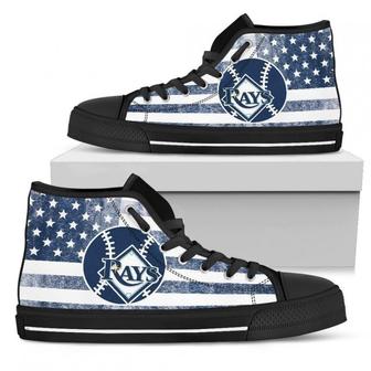 Flag Rugby Tampa Bay Rays High Top Shoes - Monsterry UK