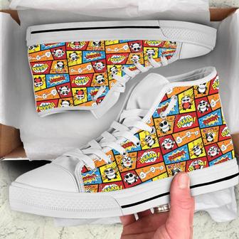 For Panda Lover Colorful For Gift Birthday Canvas High Top Shoes - Monsterry UK