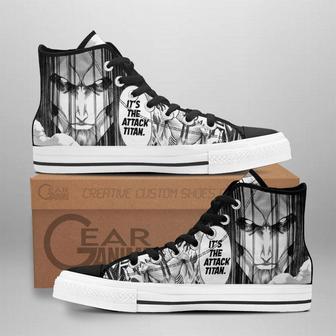 Founding Titan High Top Shoes Custom Anime Attack On Titan Sneakers | Favorety