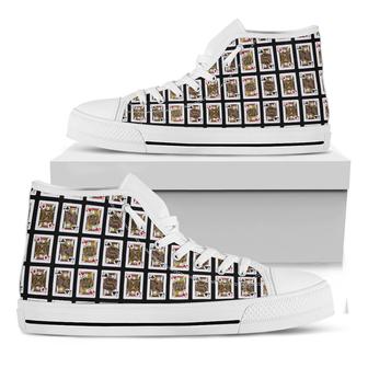 Four Jacks Playing Cards White High Top Shoes - Monsterry AU