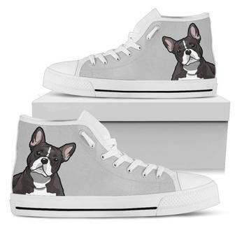 French Bulldog Sneakers High Top Shoes Funny Gift For Dog Lover - Monsterry DE