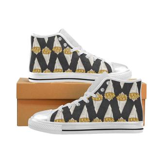 French fries dark background Women's High Top Shoes White - Monsterry AU