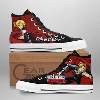 Fullmetal Alchemist Edward Elric High Top Shoes Custom Anime Sneakers | Favorety UK