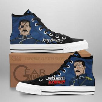 Fullmetal Alchemist King Bradley High Top Shoes Custom Anime Sneakers | Favorety CA