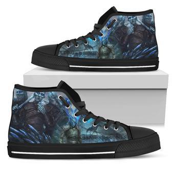 Game Of Thrones Viking Black Lover Shoes Gift For Fan High Top Shoes For Men And Women | Favorety CA