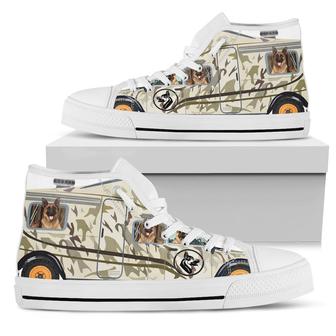 German Shepherd Camper High Top Shoes For Women, Shoes For Men Custom Shoes - Monsterry AU