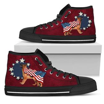 German Shepherd Independence High Top Shoes For Women, Shoes For Men Custom Shoes - Monsterry AU
