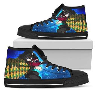 Giyu Demon Slayer Anime Sneakers High Top Shoes | Favorety AU