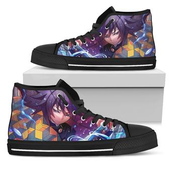 Giyu Tomioka Demon slayer High Top Shoes For Anime Fan - Monsterry CA