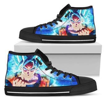 Goku Super Saiyan Blue Sneakers High Top Shoes - Monsterry CA