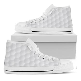 Golf Ball Texture Print White High Top Shoes - Monsterry UK