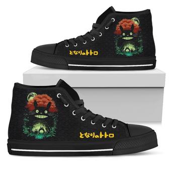 Graphic Art Totoro Sneakers High Top Shoes Anime Fan - Monsterry AU