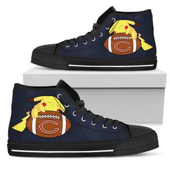 Great Pikachu Laying On Ball Chicago Bears High Top Shoes | Favorety AU