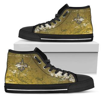 Grunge Vintage Logo New Orleans Saints High Top Shoes | Favorety CA