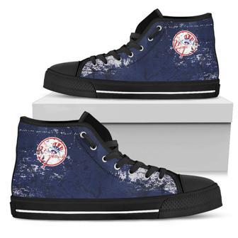 Grunge Vintage Logo New York Yankees High Top Shoes | Favorety UK