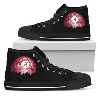 Halloween Orange Moon Mystery Alabama Crimson Tide High Top Shoes | Favorety AU