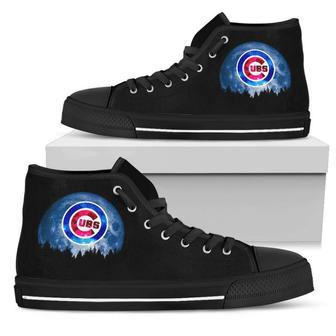 Halloween Orange Moon Mystery Chicago Cubs High Top Shoes | Favorety AU