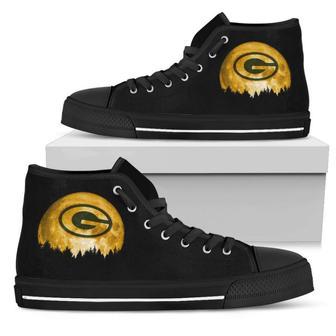 Halloween Orange Moon Mystery Green Bay Packers High Top Shoes | Favorety AU