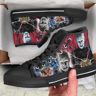 Halloween Pin Head Character Horror Movie For Men And Women Sneakers High Top Shoes - Monsterry DE
