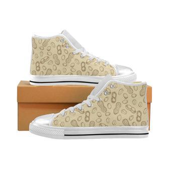 hand drawn peanuts pattern Women's High Top Shoes White | Favorety UK