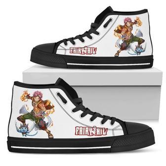 Happy And Natsu Sneakers High Top Shoes Fairy Tail | Favorety UK