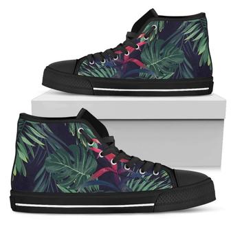 Hawaiian Palm Leaves Men's High Top Shoes - Monsterry