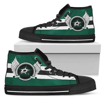 High Top Shoes Dallas Stars Logo Vintage Biker Wings | Favorety CA