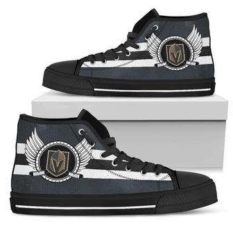 High Top Shoes Vegas Golden Knights Logo Vintage Biker Wings | Favorety DE