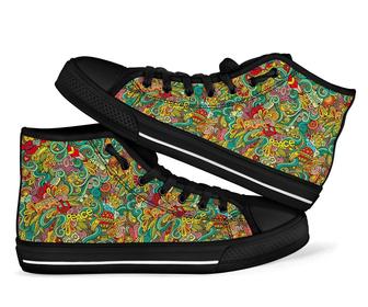 Hippie Psychedelic Van Peace Sign Men Women'S High Top Shoes - Monsterry AU