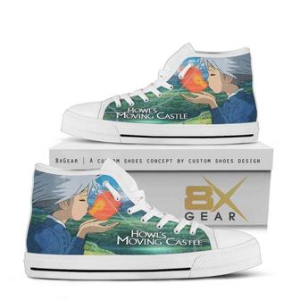Howl Moving Castle High Top Shoes Sophie Blowing Anime - Monsterry DE
