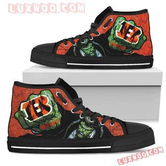 Hulk Punch Cincinnati Bengals High Top Shoes Sport Sneakers | Favorety UK