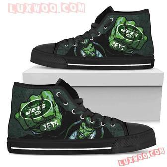 Hulk Punch New York Jets High Top Shoes Sport Sneakers | Favorety AU