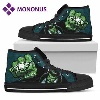 Hulk Punch Philadelphia Eagles High Top Shoes Black | Favorety UK