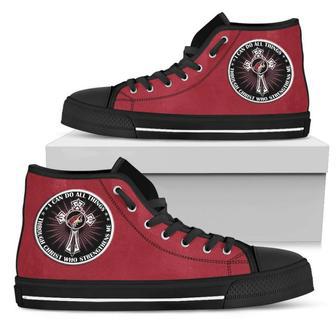 I Can Do All Things Through Christ Who Strengthens Me Arizona Coyotes High Top Shoes | Favorety CA