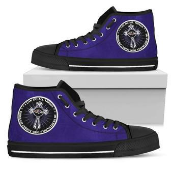 I Can Do All Things Through Christ Who Strengthens Me Baltimore Ravens High Top Shoes | Favorety AU