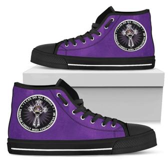 I Can Do All Things Through Christ Who Strengthens Me East Carolina Pirates High Top Shoes - Monsterry DE