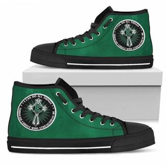 I Can Do All Things Through Christ Who Strengthens Me Eastern Michigan Eagles High Top Shoes - Monsterry
