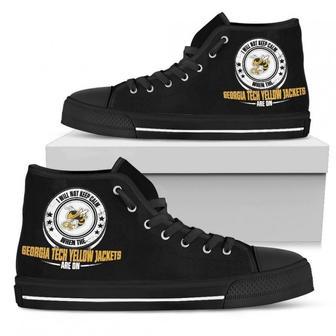 I Will Not Keep Calm Amazing Sporty Georgia Tech Yellow Jackets High Top Shoes | Favorety