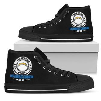 I Will Not Keep Calm Amazing Sporty Los Angeles Chargers High Top Shoes | Favorety CA