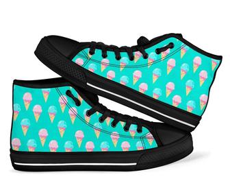 Ice Cream Cone Pastel Men Women'S High Top Shoes - Monsterry