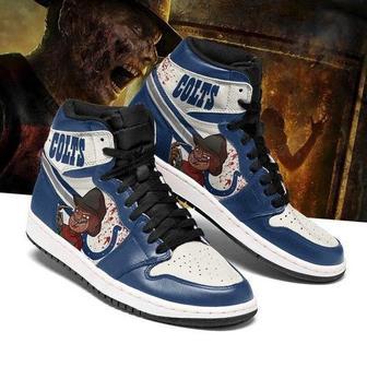 Indianapolis Colts Horror Jordan High Top Shoes Sport Sneakers | Favorety