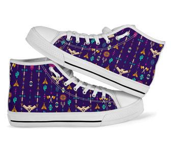 Indians Tribal Native Navajo American Aztec Print Men Women'S High Top Shoes | Favorety UK