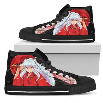 Inuyasha Sneakers Anime High Top Shoes Fan Gift Idea - Monsterry