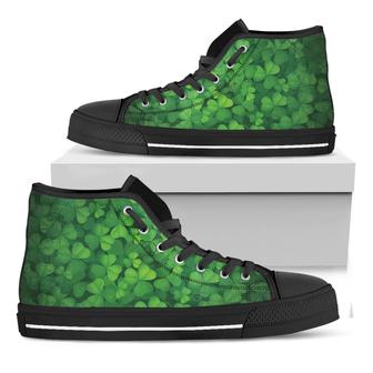 Irish Clover St. Patrick'S Day Print Black High Top Shoes - Monsterry CA